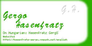 gergo hasenfratz business card